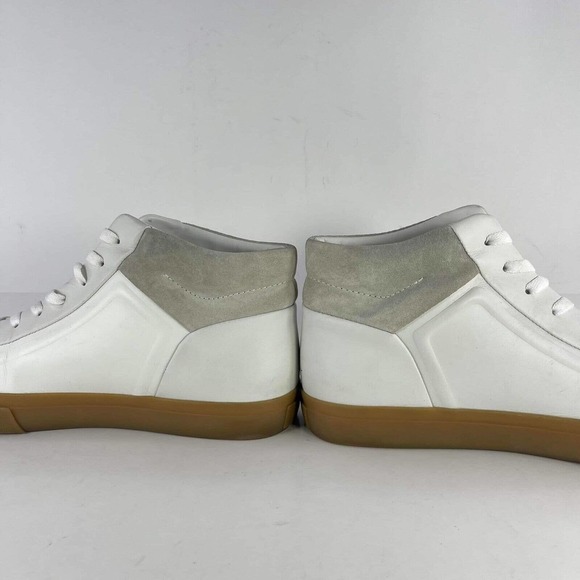 Vince Men's Fynn Leather High Top Sneaker US 11 White Lace-Up Mid Shoes boot - Picture 8 of 11